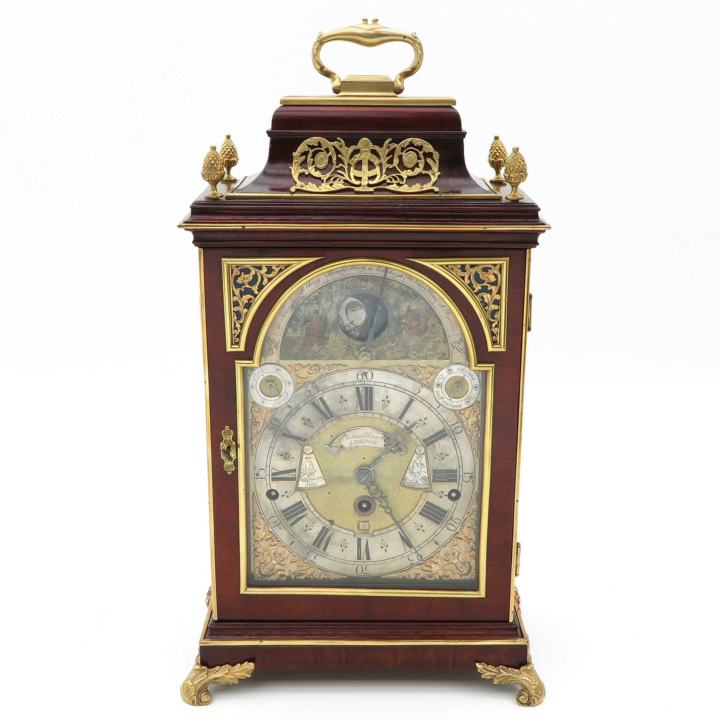 A Signed English Table Clock