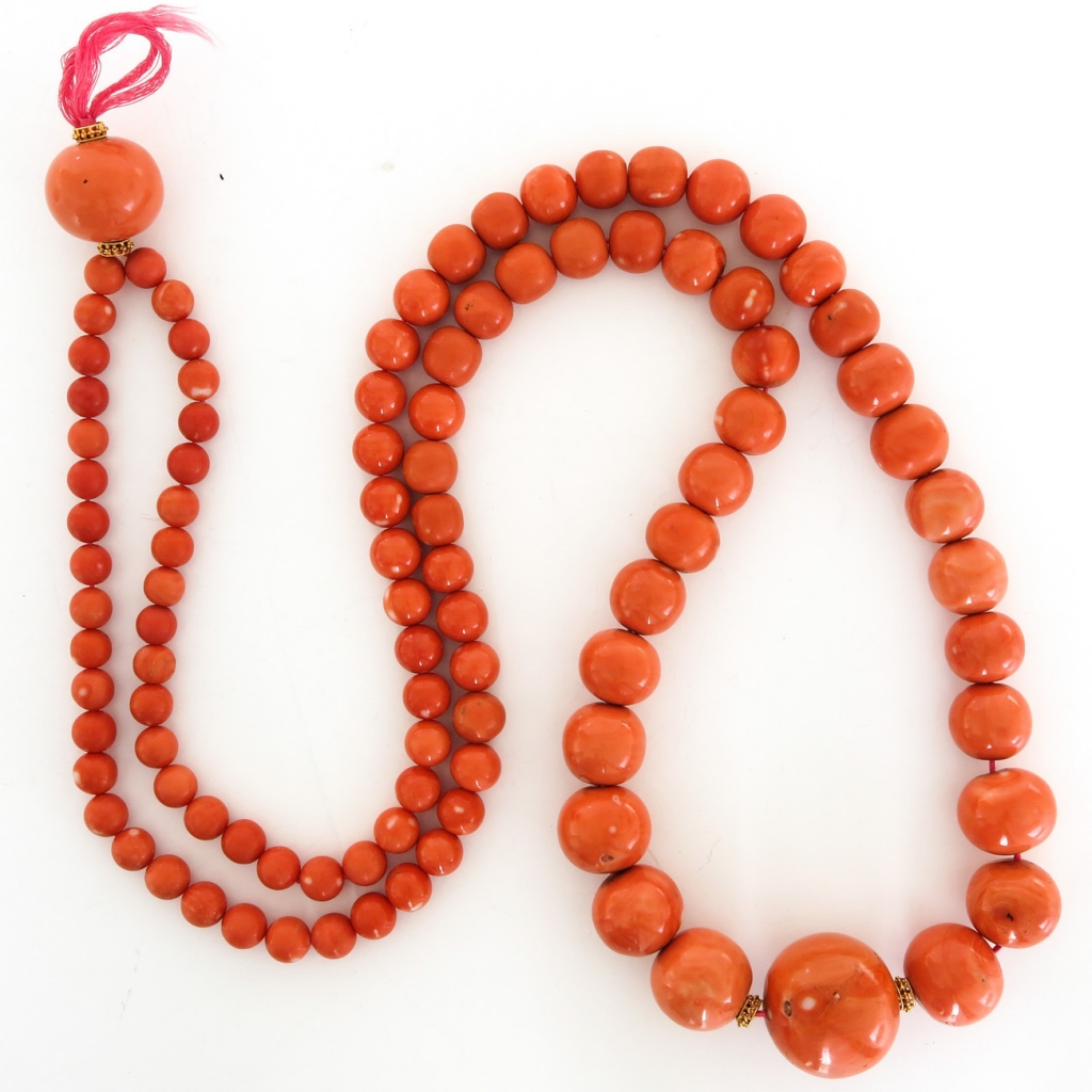 A 19th Century Red Coral Necklace