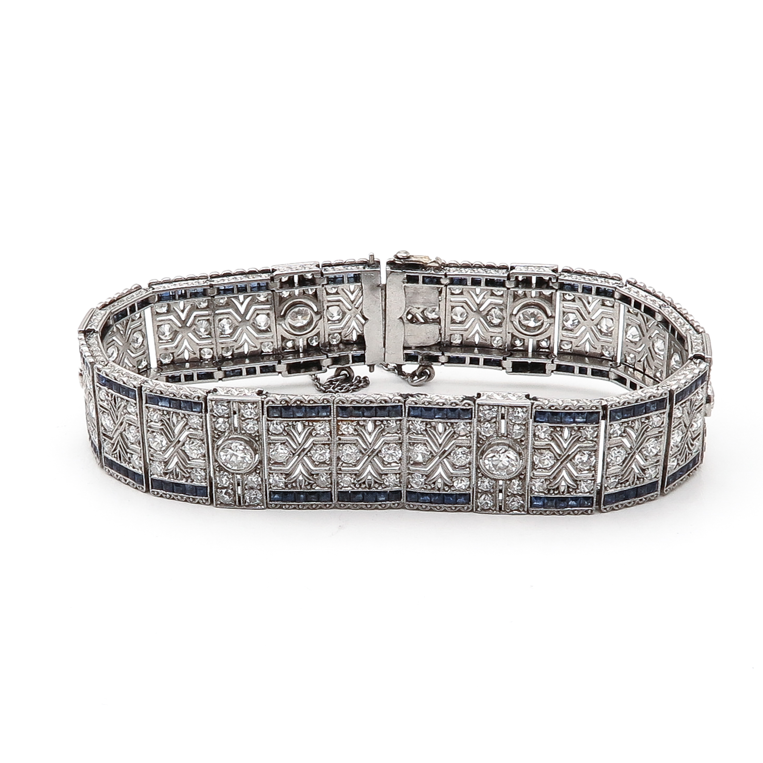 A Fine Art Deco Sapphire and Diamond Bracelet