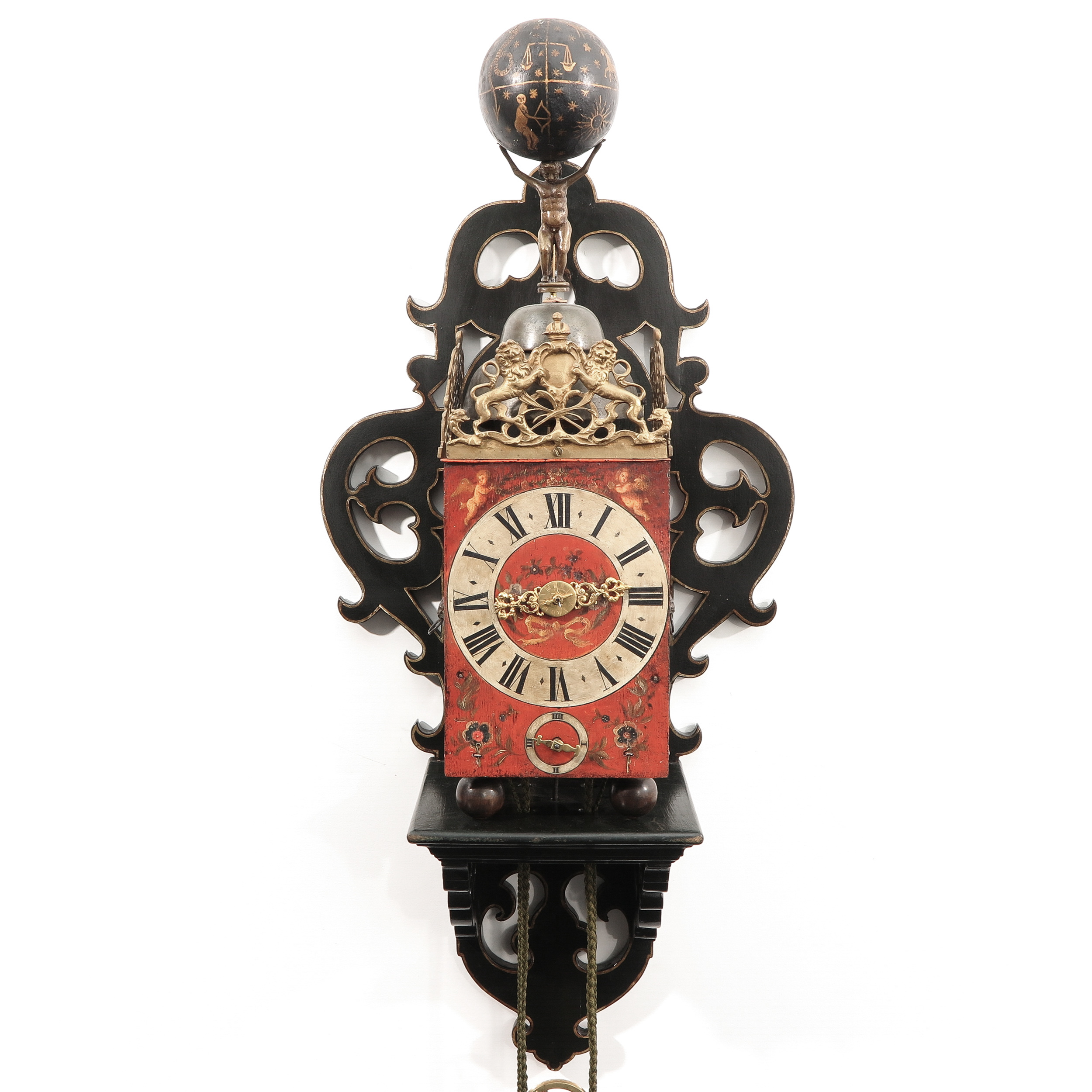 A 17th Century Stoelklok or Wall Clock