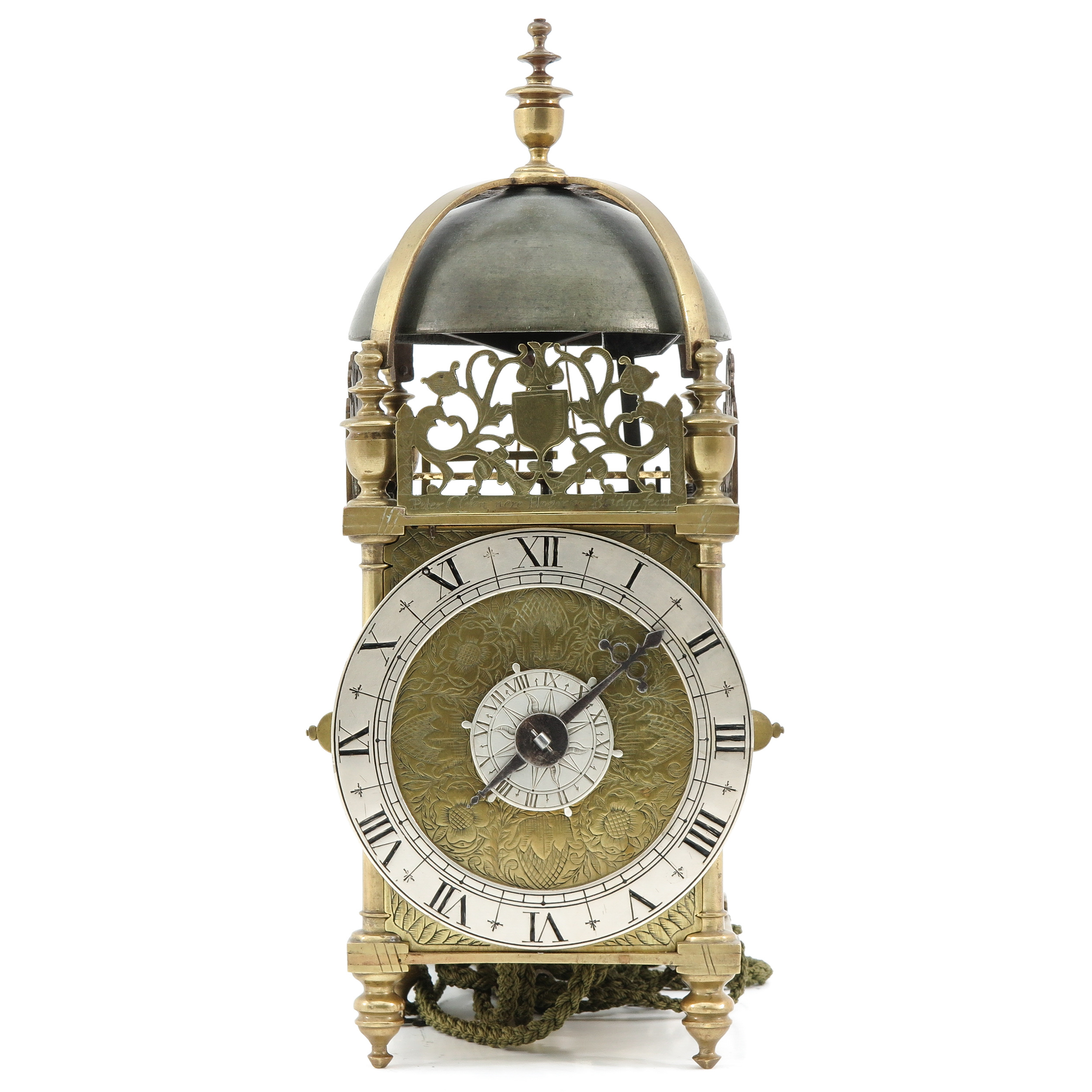 An English Lantern Clock Signed Peter Closon