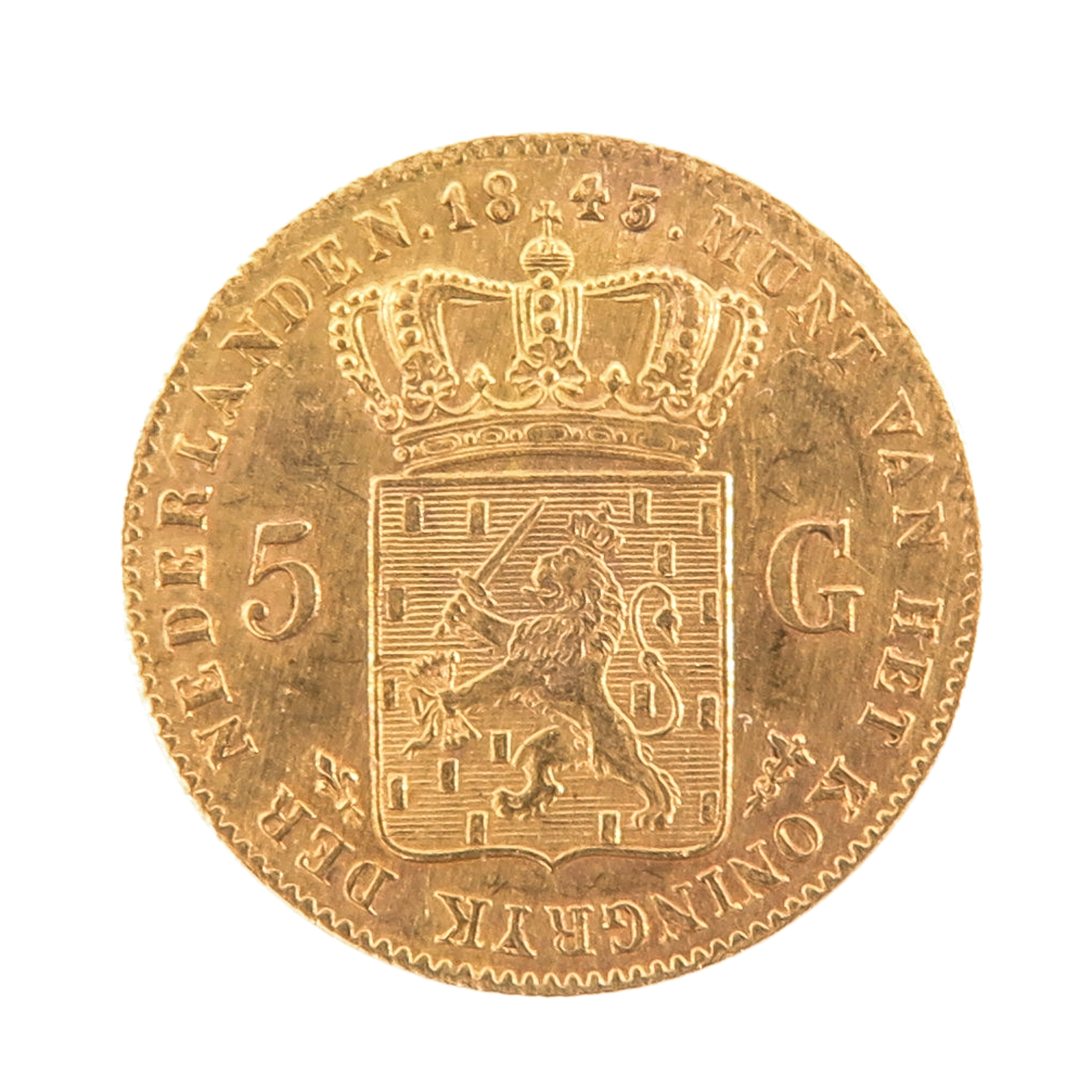 A 5 Guilder Gold Coin