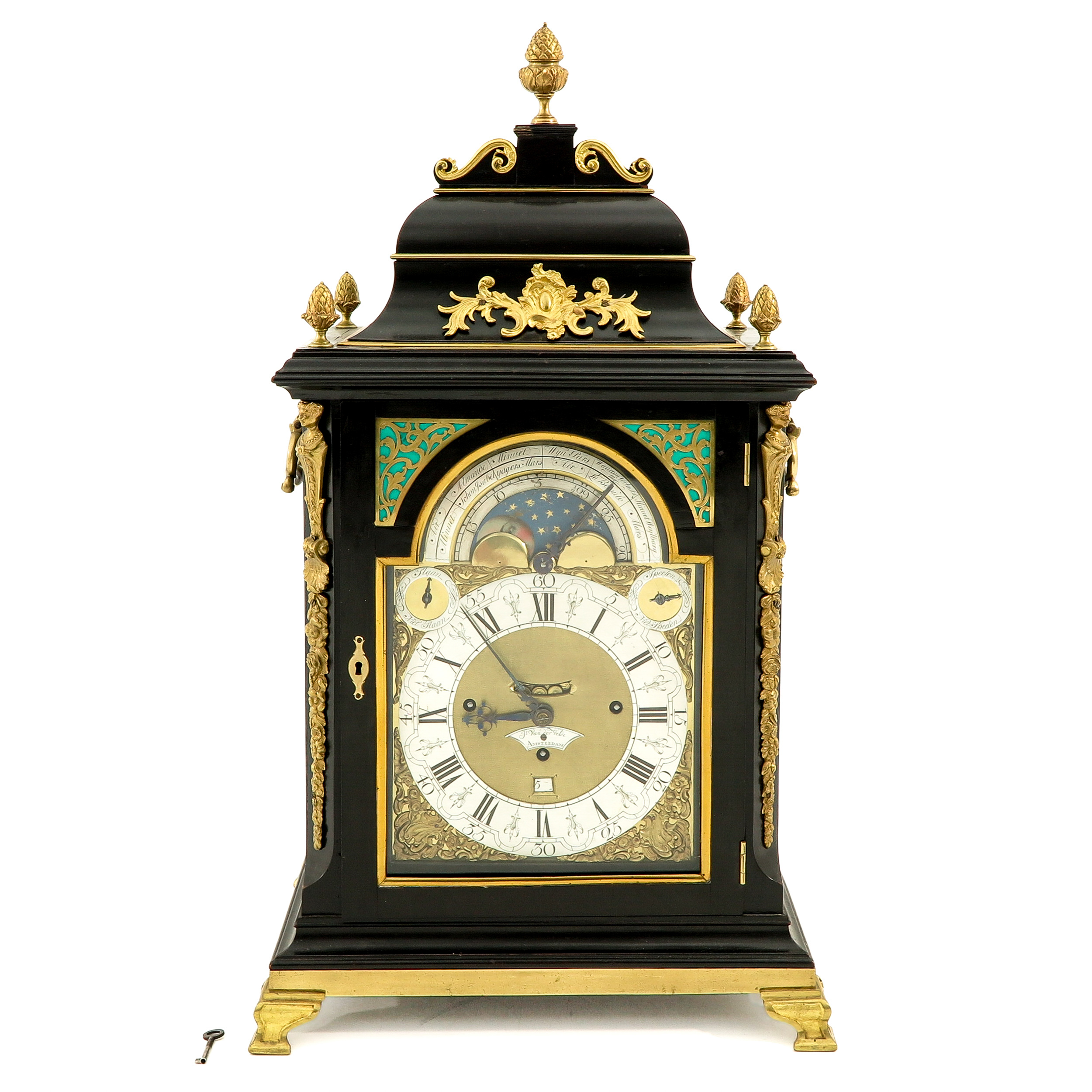 An 18th Century Table Clock signed van de Velde Amsterdam