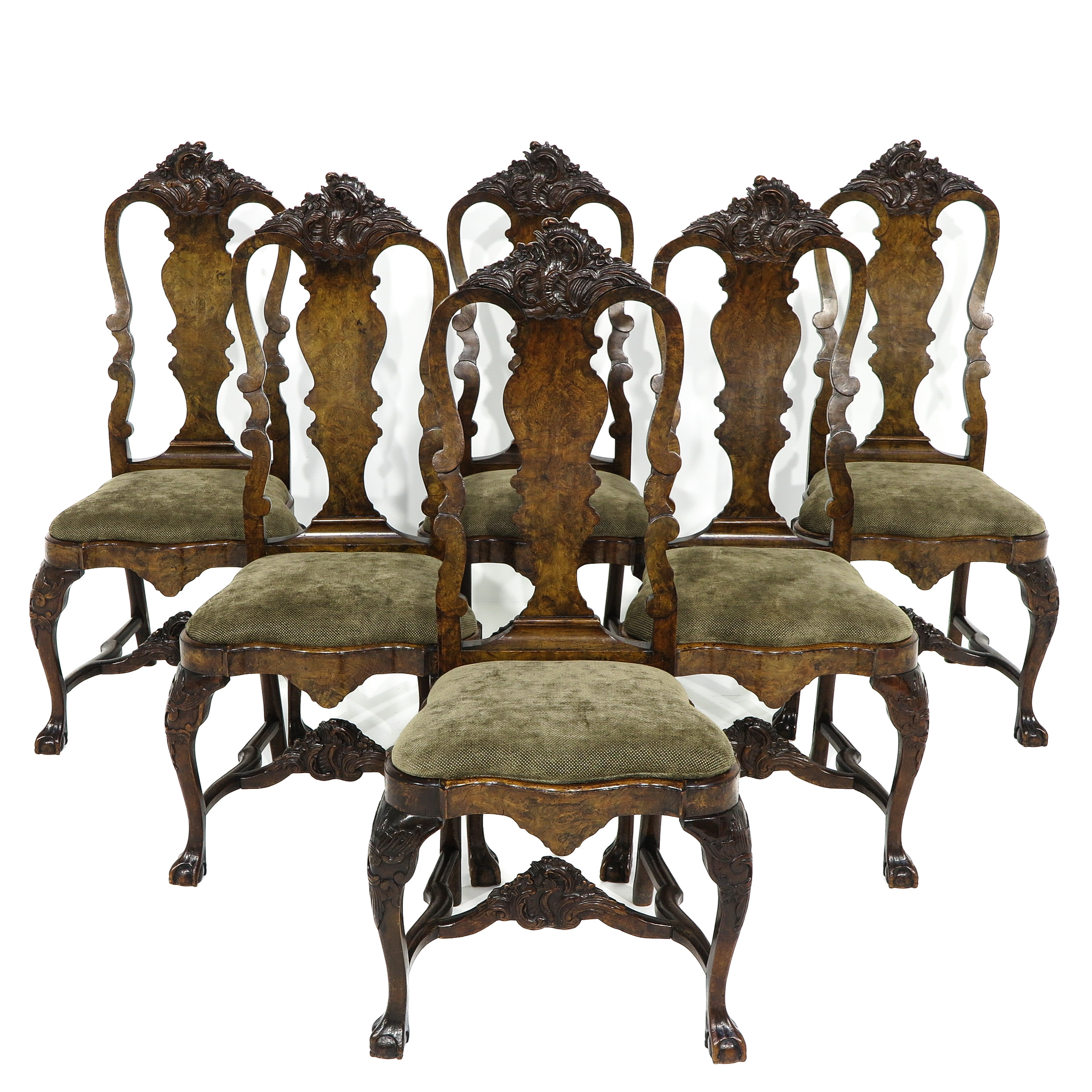 A Set of 6 Walnut Chairs